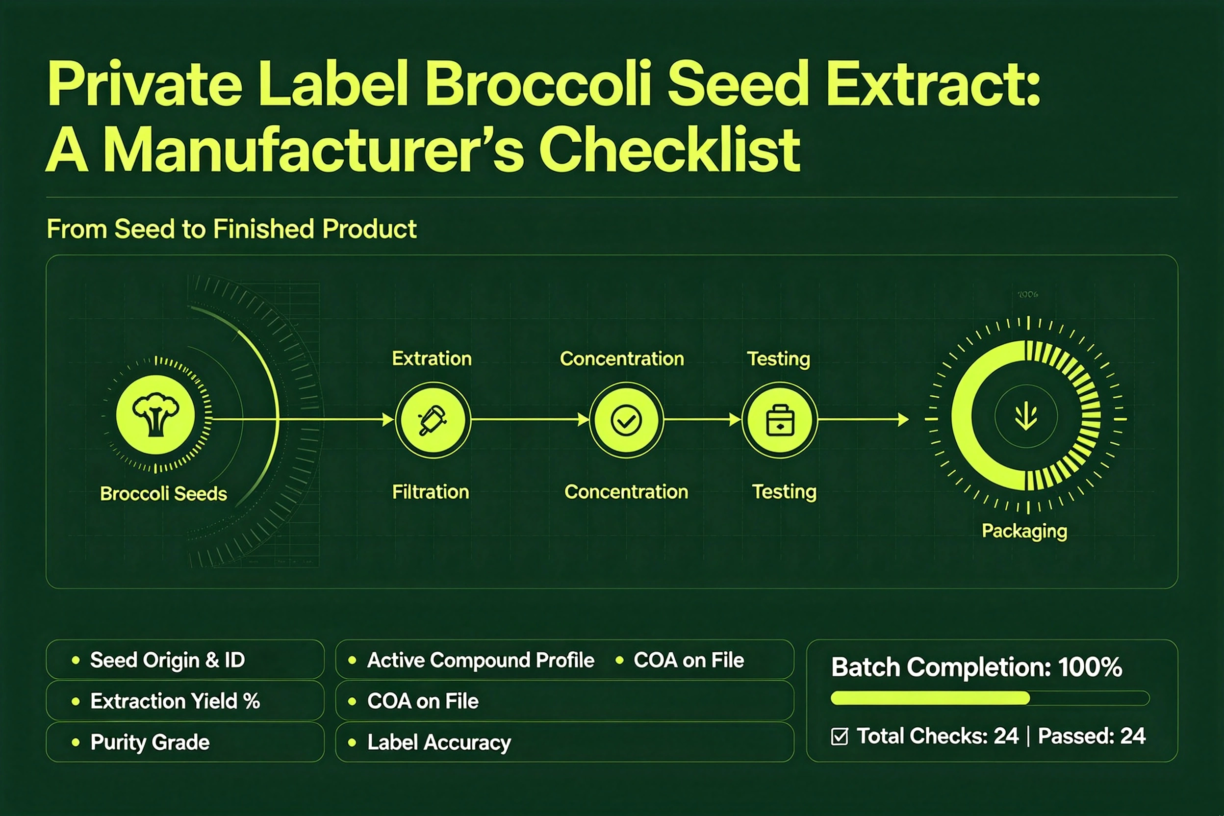 Private Label Broccoli Seed Extract: A Manufacturer’s Checklist