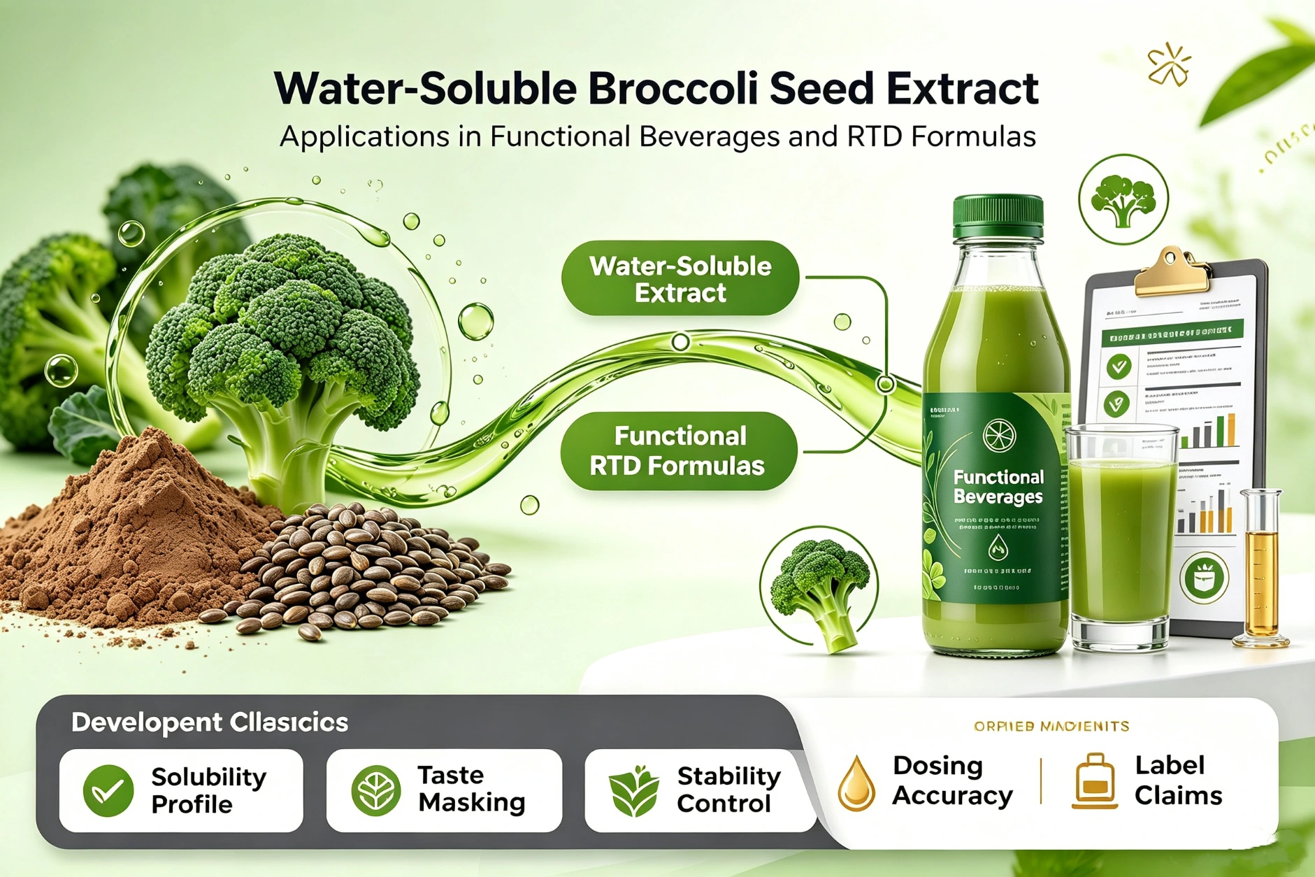 Water-Soluble Broccoli Seed Extract: Applications in Functional Beverages and RTD Formulas