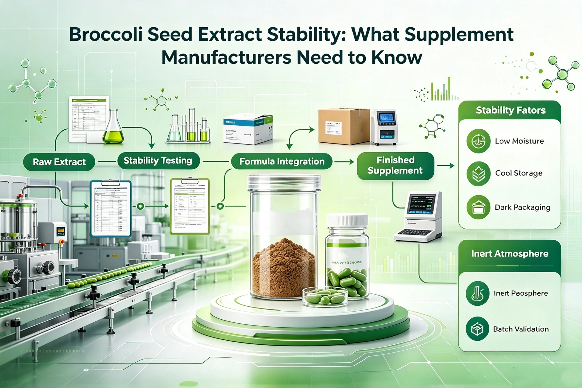 Broccoli Seed Extract Stability: What Supplement Manufacturers Need to Know