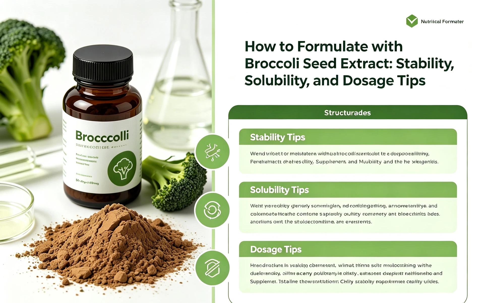 How to Formulate with Broccoli Seed Extract: Stability, Solubility, and Dosage Tips How to Formulate with Broccoli Seed Extract: Stability, Solubility, and Dosage Tips