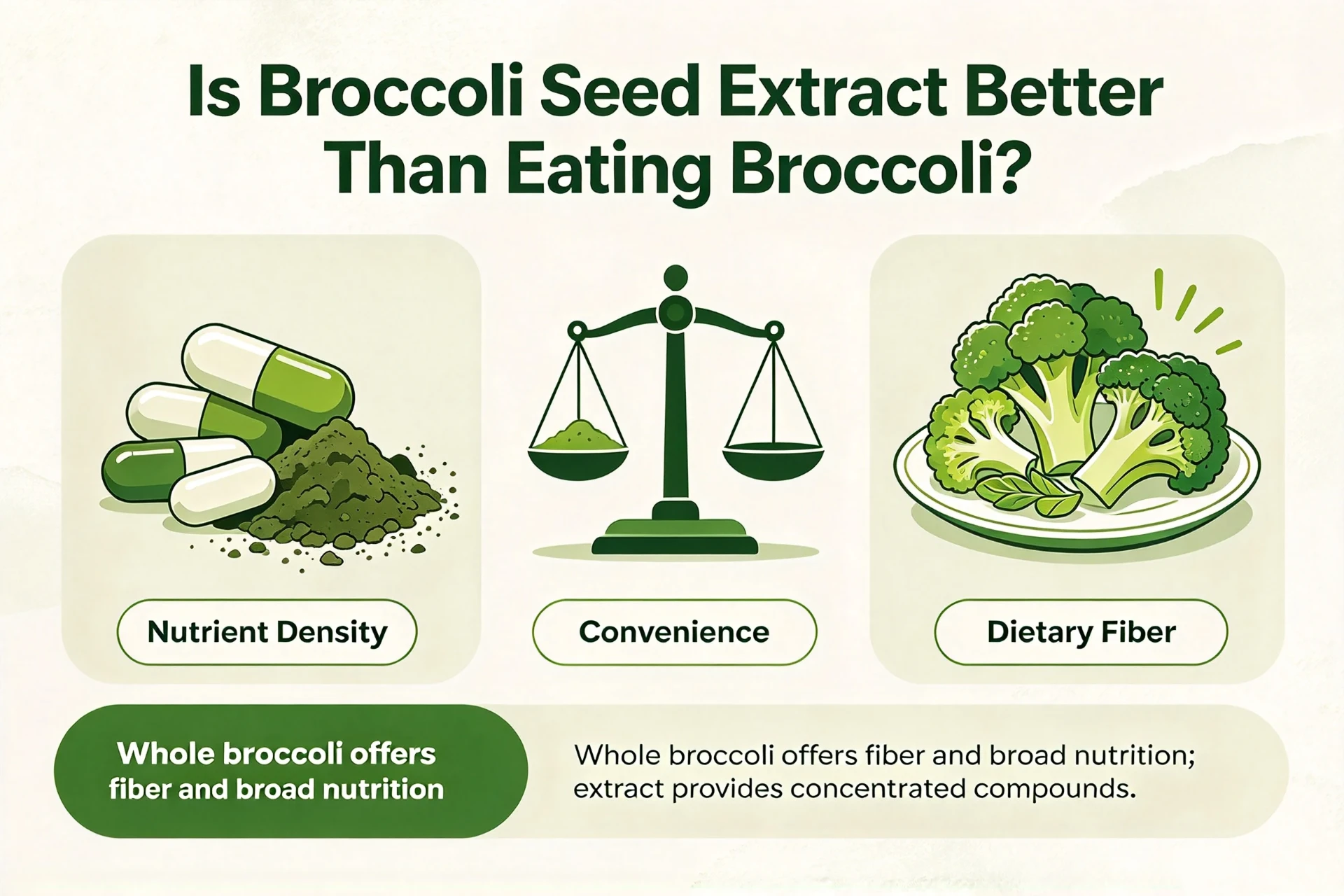 Is Broccoli Seed Extract Better Than Eating Broccoli? Is Broccoli Seed Extract Better Than Eating Broccoli?
